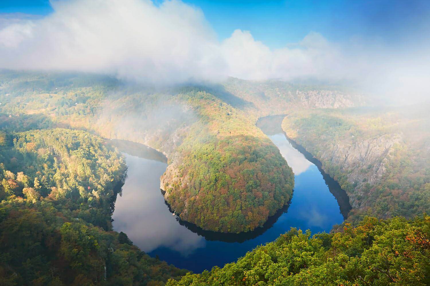 Vltava Meander near Teletín, Central Bohemia, Czechia