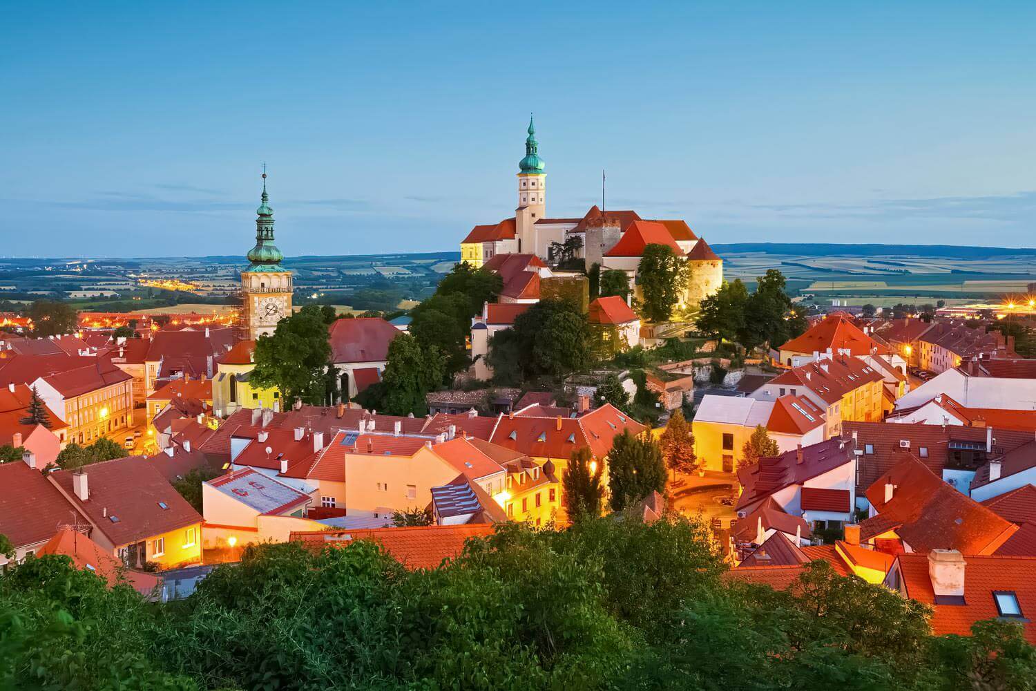 Panorama of Mikulov, Moravia, Czechia