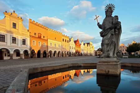 Statue of St. Margaret in Telc, Czechia