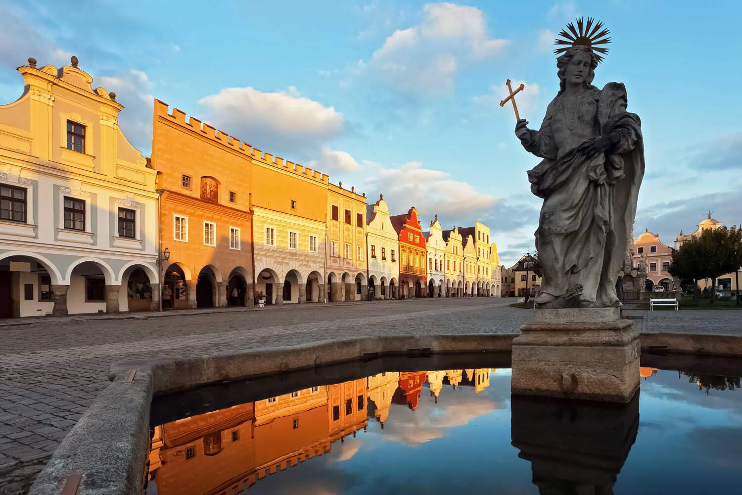 Statue of St. Margaret in Telc, Czechia