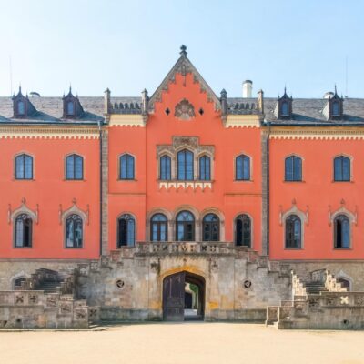 Neo-gothic Sychrov Chateau, Bohemian Paradise, Czech Republic