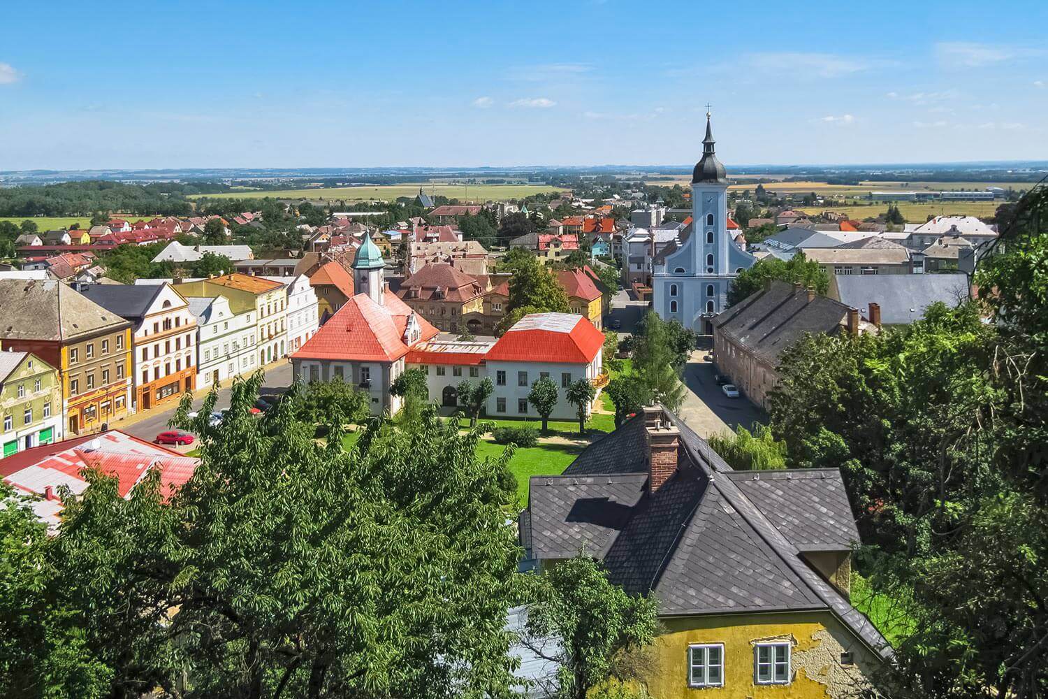 View of Javornik from Jansky Hill (Jansky Vrch) Chateau, Czech Silesia, Czechia