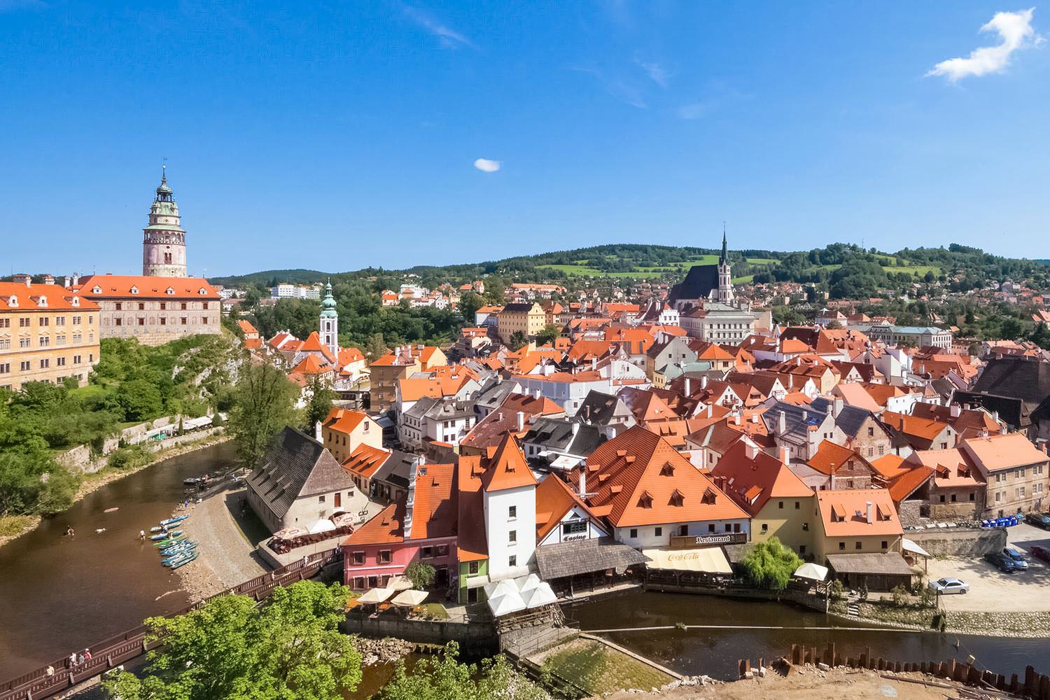 Panorama of Český Krumlov, Czechia