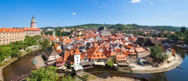 Panorama of Český Krumlov, Czechia