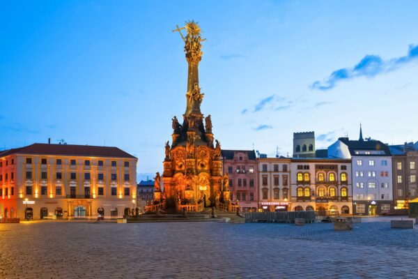 The Holy Trinity Column and Horní Náměstí, Olomouc, Moravia, Czechia