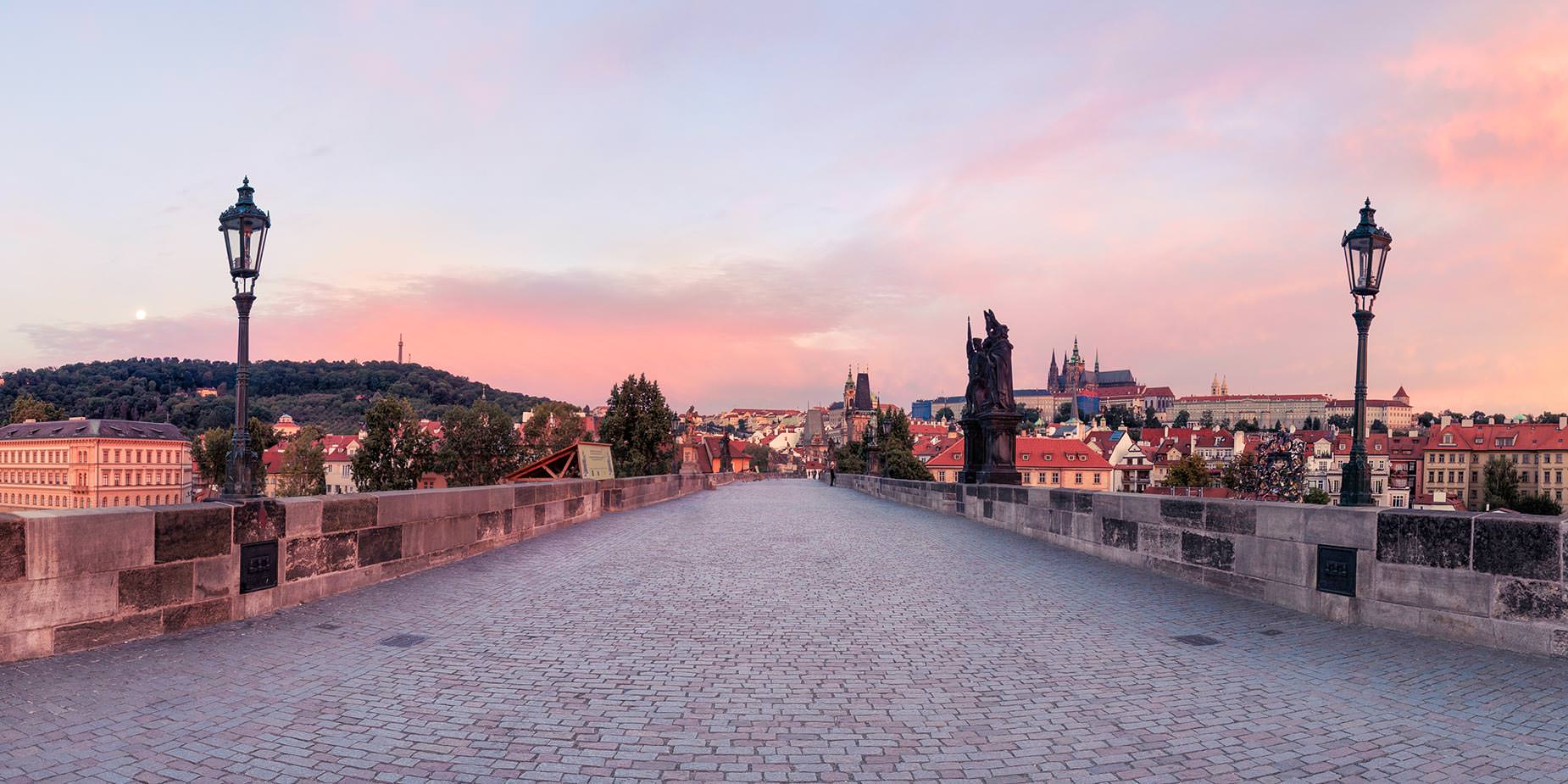 Charles Bridge with Prague Castle in the Background