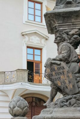 Detail of the Plague Column in Kutná Hora, Czech Republic