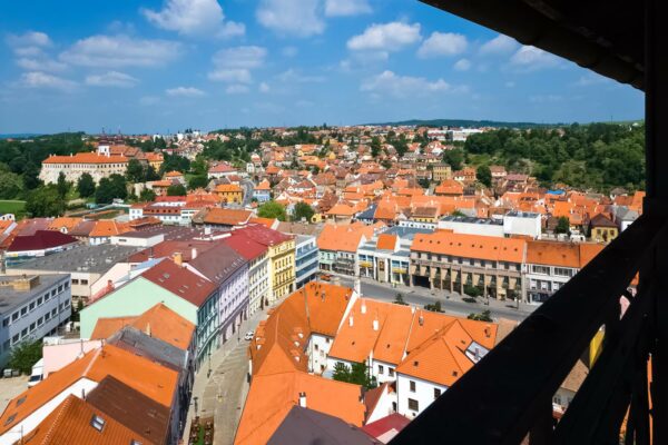 The View from the Town Tower of St. Martin's of Tours Church in Třebíč