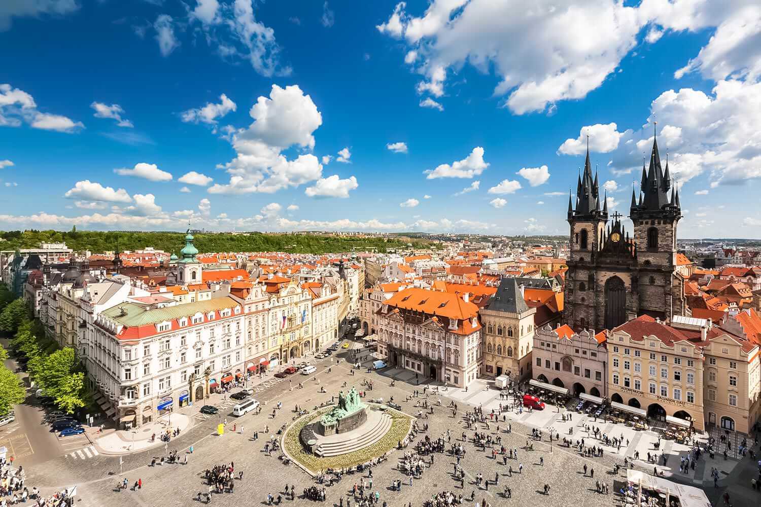 Aerial view of Czechia