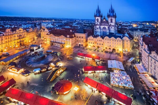 Easter Market in Old Town Square, Prague, Czechia