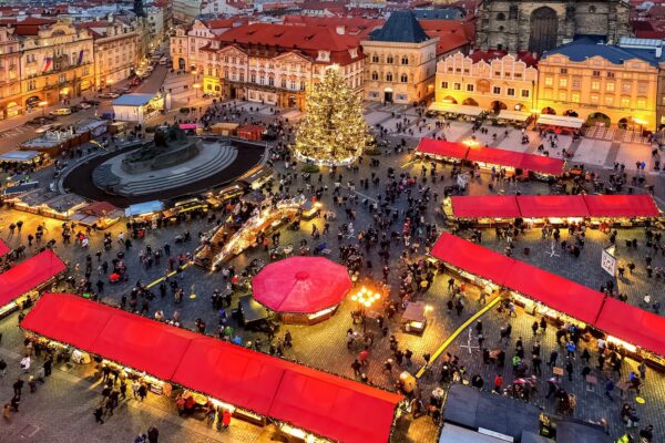 Christmas Market in Old Town Square, Prague, Czech Republic