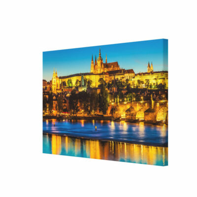 Canvas Prints -  Prague 002A - City Skyline at Night