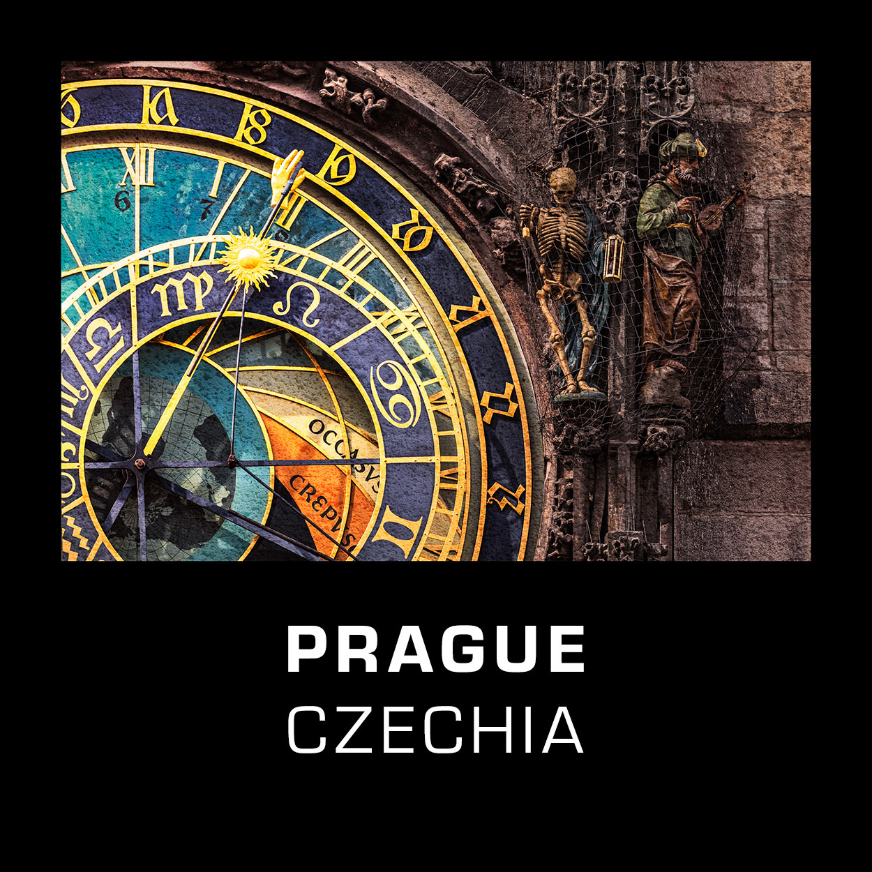 Fridge Magnets - Prague, Czechia - Detail of the Prague Astronomical Clock a.k.a. Orloj