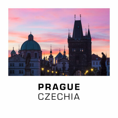 Fridge Magnets - Prague 012C - Sunrise on Charles Bridge