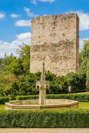 The Fountain in the Courtyard of Bítov Castle