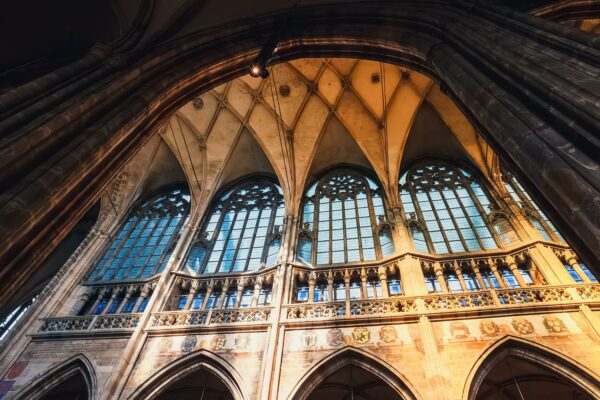 The Interior of St Vitus Cathedral in Prague, Czechia