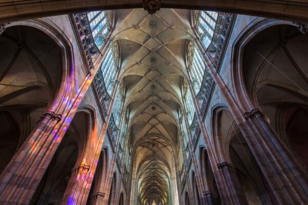 The Interior of St Vitus Cathedral in Prague, Czechia